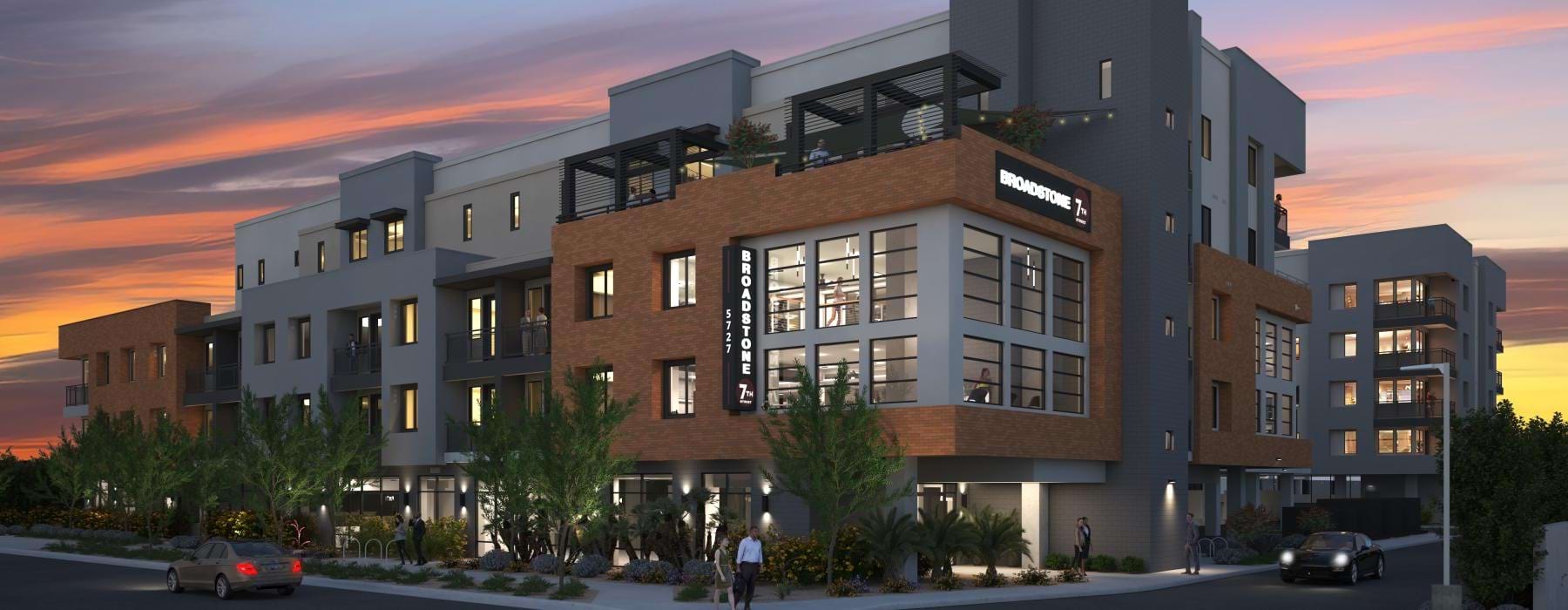 Exterior view of Broadstone 7th Street, the best apartments in North Central Phoenix, AZ